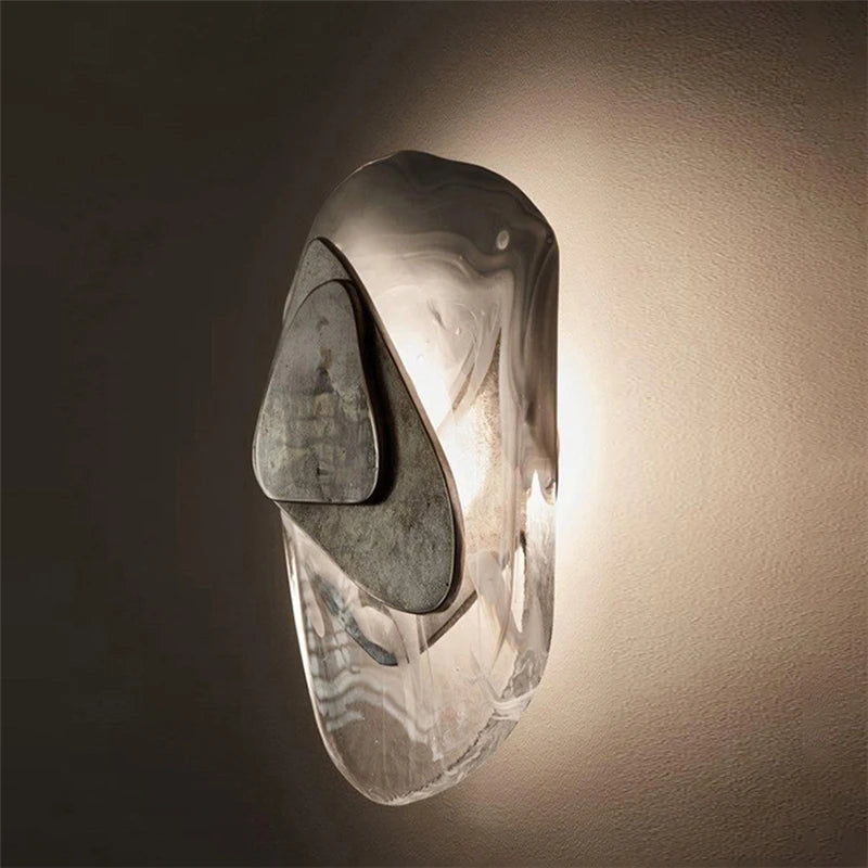applique murale led en cristal nordique pour divers espaces - vue 5 sur 8