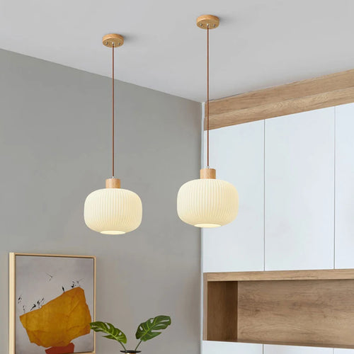 lustre style japonais rétro doux pour restaurant et auberge - vue 3 sur 9