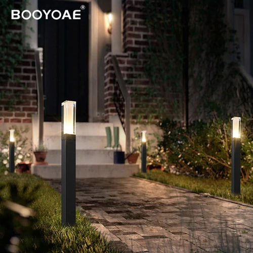 Lampe de pelouse éclairage extérieur lumière moderne en aluminium étanche à l'eau jardin extérieur lampe de pelouse maison cour décor paysage lumières - vue 3 sur 10