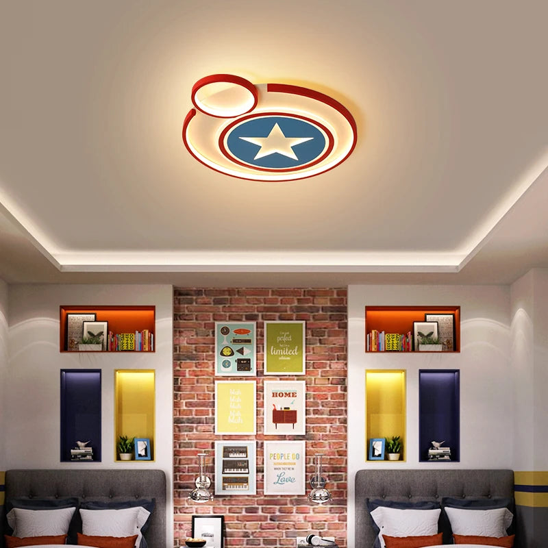 plafonnier led créatif avec télécommande pour enfant décoratif mignon - vue 6 sur 10