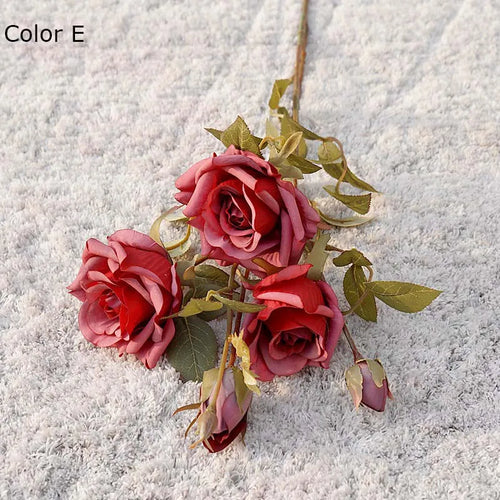 nouvelle décoration dautomne roses bouclées fleurs artificielles luxe - vue 10 sur 10