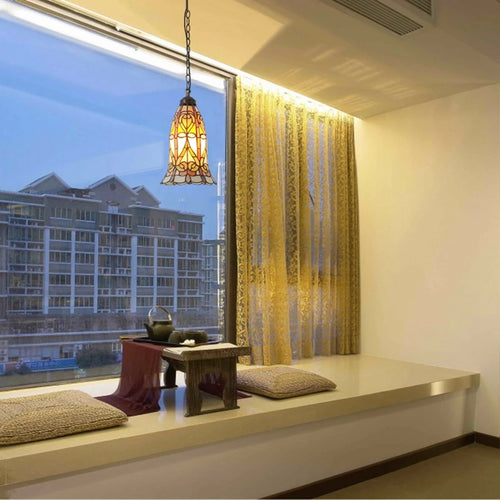 lustre en rotin rétro pour décoration intérieure et extérieure - vue 4 sur 6
