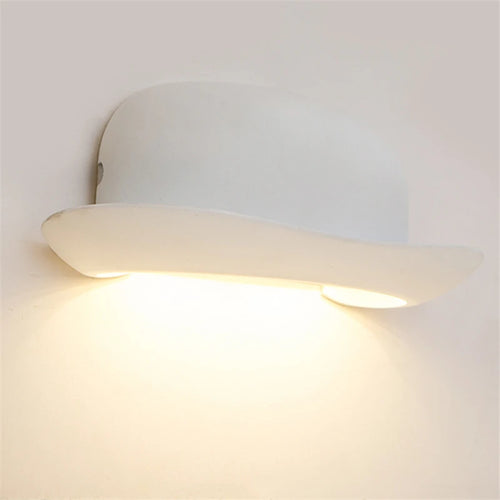 applique murale chapeau à LED aluminium design minimaliste - vue 5 sur 6