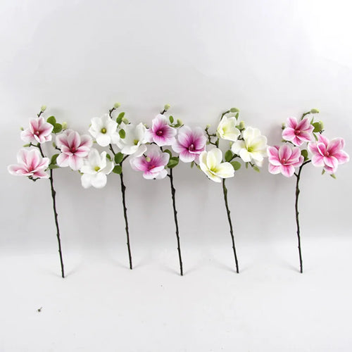 têtes de fleurs artificielles de magnolia pour décoration de mariage et fête - vue 7 sur 11
