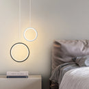 suspension ronde moderne pour éclairage latéral led