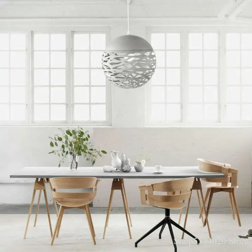 suspension led moderne en métal pour intérieur décoratif - vue 4 sur 8