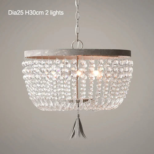 suspension vintage en cristal style industriel pour intérieur élégant - vue 9 sur 14
