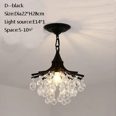 plafonnier led en cristal doré pour décoration moderne - vue 19 sur 22