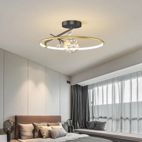 plafonnier en verre cristal design moderne pour intérieur élégant - vue 3 sur 8