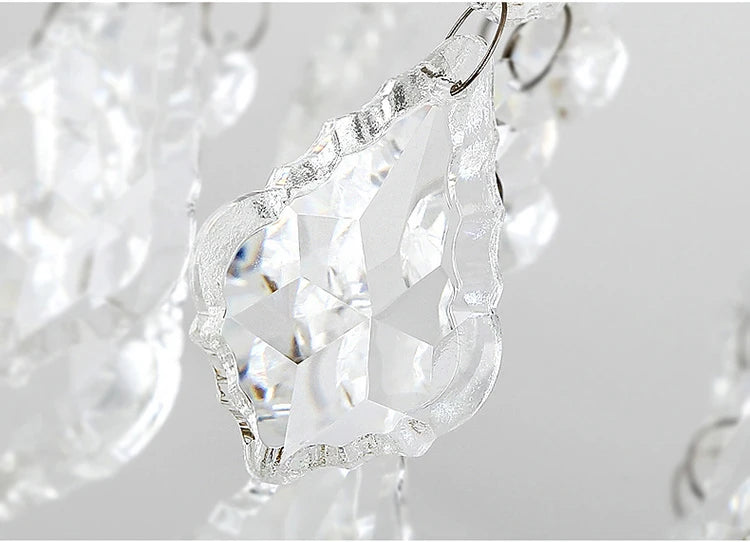 plafonnier led en cristal doré pour décoration moderne - vue 6 sur 22