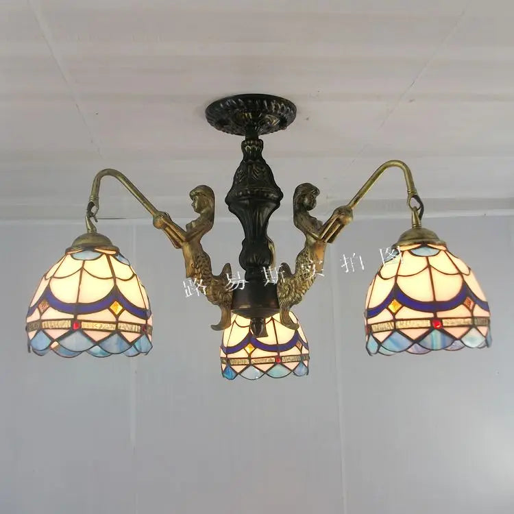 lustre méditerranéen tiffany sirène pour intérieur créatif - vue 11 sur 17