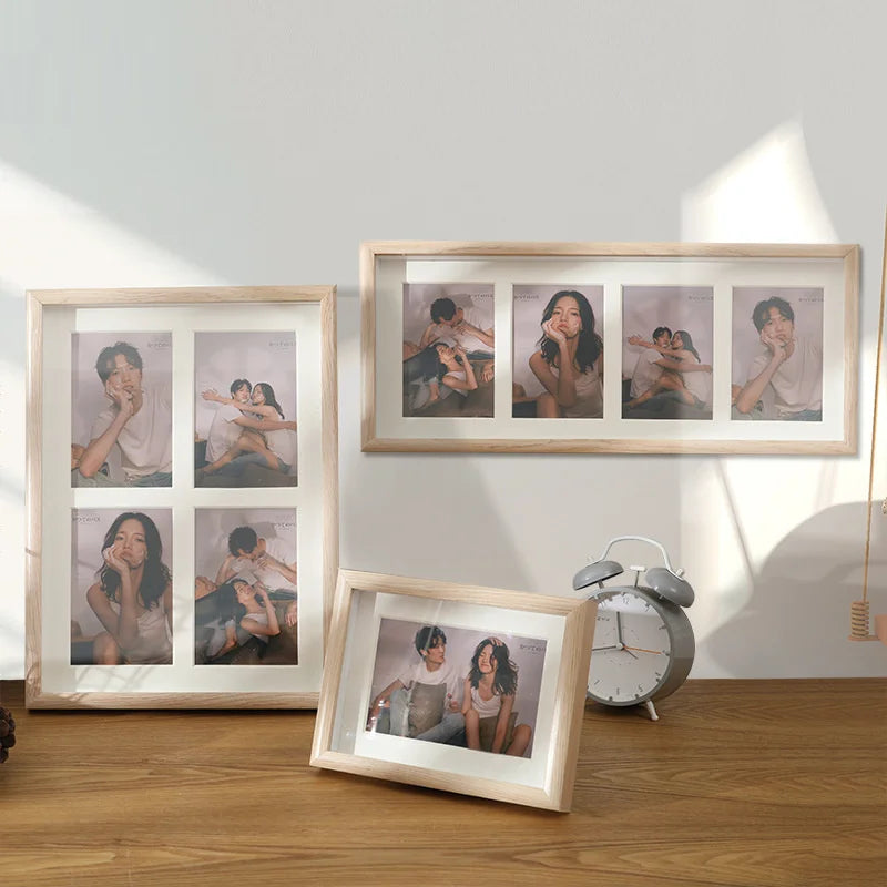 cadre photo en bois pour deux ou trois images suspendu - vue 3 sur 10