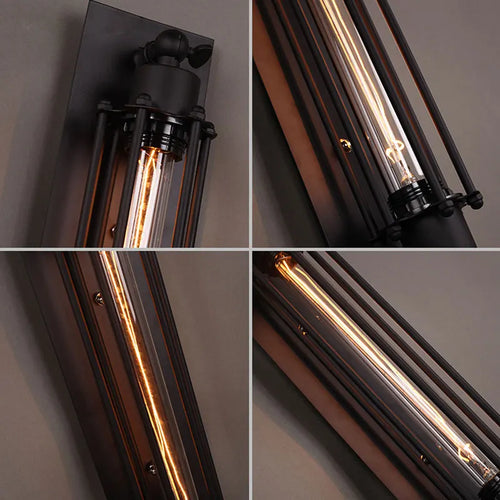 applique murale rétro américaine led pour balcon restaurant café - vue 4 sur 7