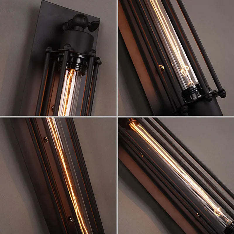 applique murale rétro américaine led pour balcon restaurant café - vue 3 sur 7