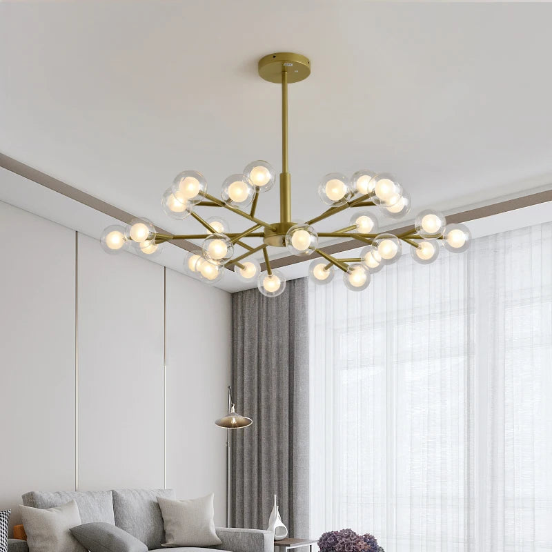 lustre moléculaire nordique design pour intérieur élégant - vue 6 sur 12