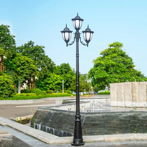 lampe de jardin européenne quatre têtes étanche pour extérieur - vue 9 sur 12