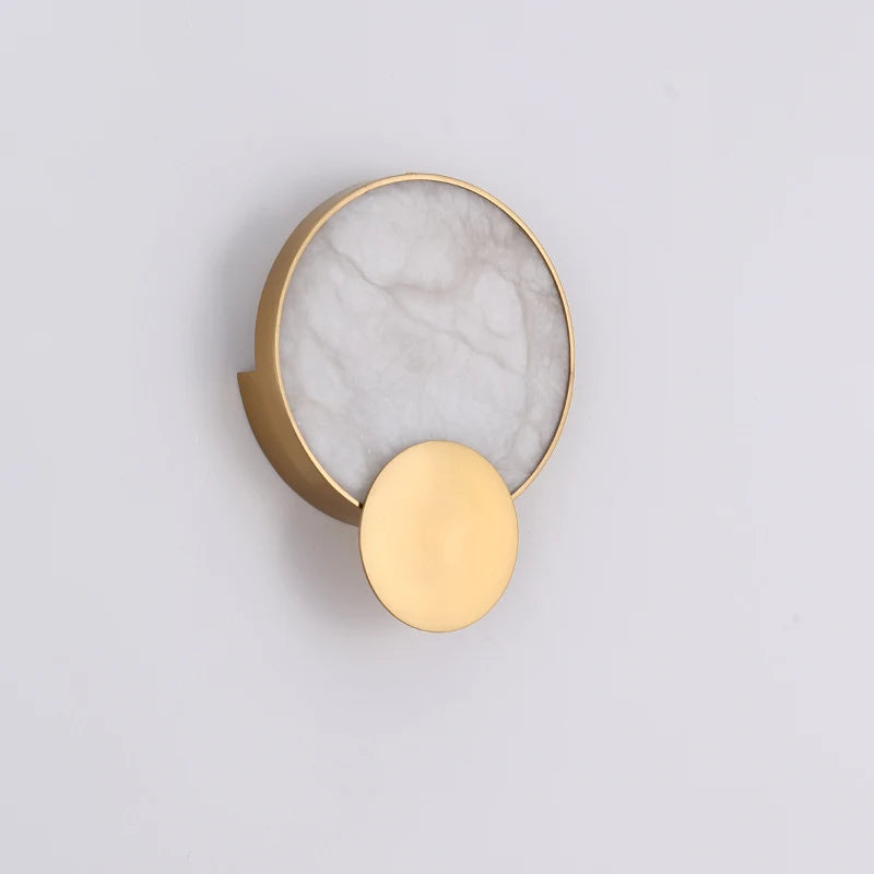 applique murale led ronde en marbre naturel design moderne pour intérieur - vue 4 sur 7