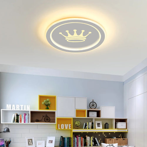 plafonniers led modernes avec motif couronne pour décoration maison - vue 6 sur 10