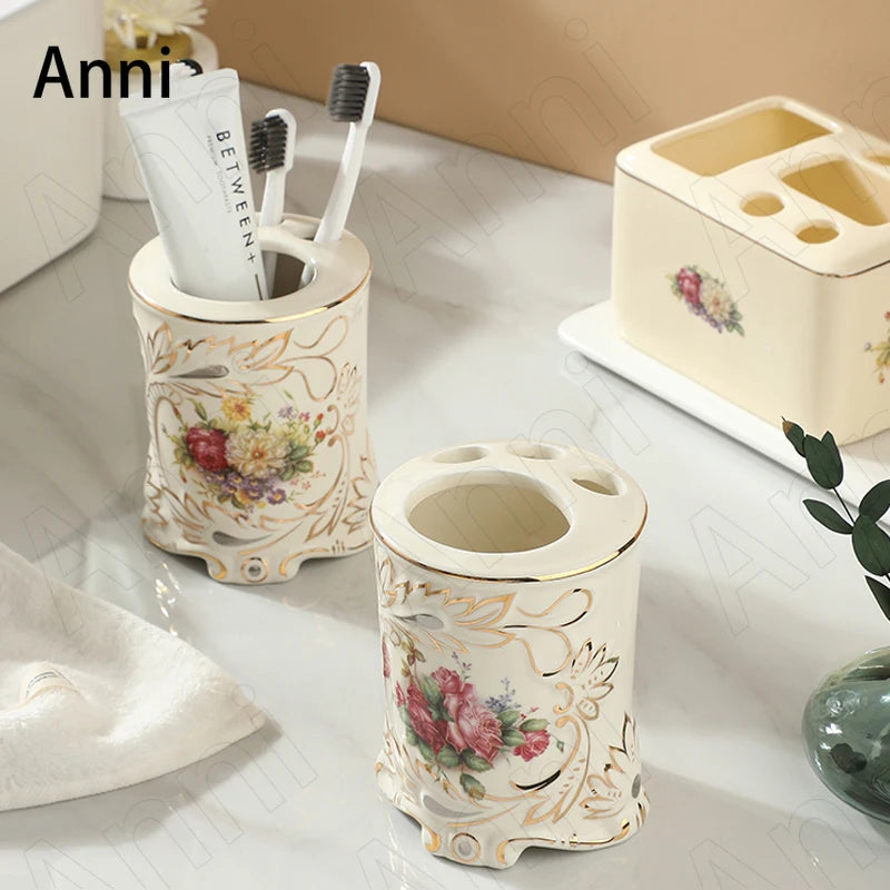 porte-brosse à dents en céramique design moderne pour salle de bain - vue 2 sur 10