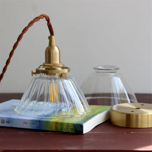 loft industriel led suspension lumière rétro laiton verre suspension antique droplight - vue 7 sur 8