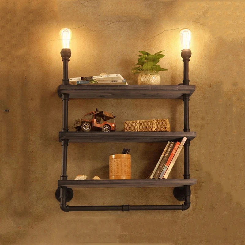applique murale industrielle vintage style américain en fer