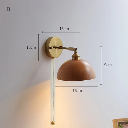 Applique murale en bois avec chaîne à tirer - vue 17 sur 18
