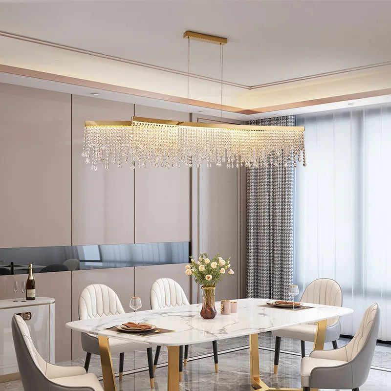 lustre moderne en cristal pour décoration intérieure élégante - vue 4 sur 10
