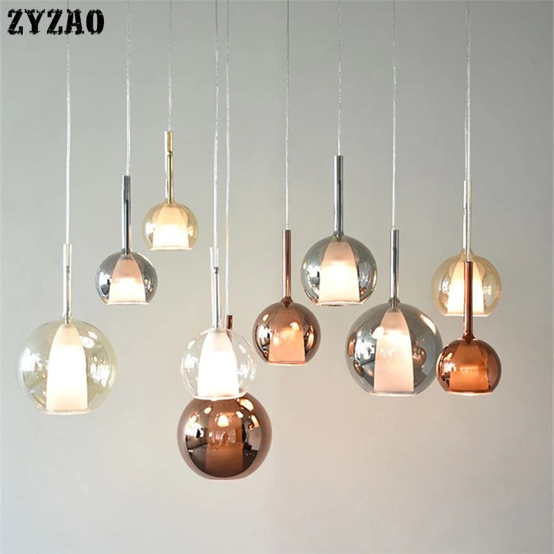 suspension moderne en verre design nordique pour intérieur élégante - vue 1 sur 9