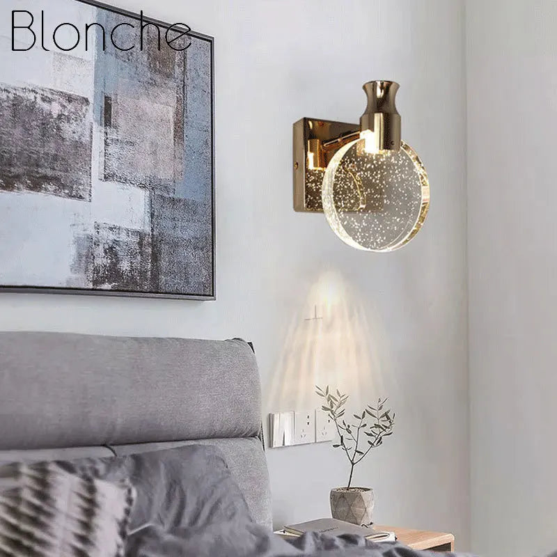 applique murale moderne en cristal avec éclairage créatif - vue 4 sur 7