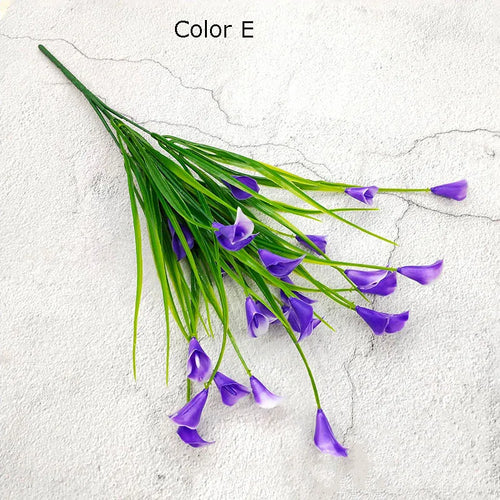 bouquet de 25 têtes de mini calla artificiel décoration florale élégante - vue 7 sur 12