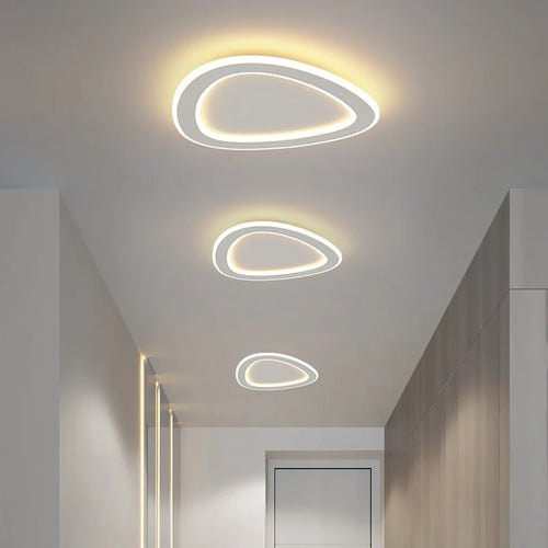 Lampe d'allée ronde nordique plafonnier à LED Dia 25cm monté plafonniers de cuisine créatifs plafonnier carré pour la maison intérieure - vue 3 sur 29