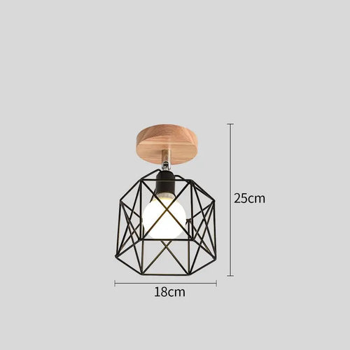 plafonnier led nordique moderne simple en fer triangle - vue 19 sur 18