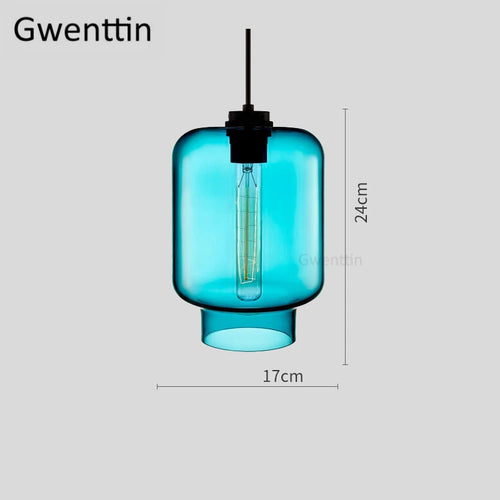 suspension moderne en verre teinté pour décoration intérieure - vue 29 sur 30