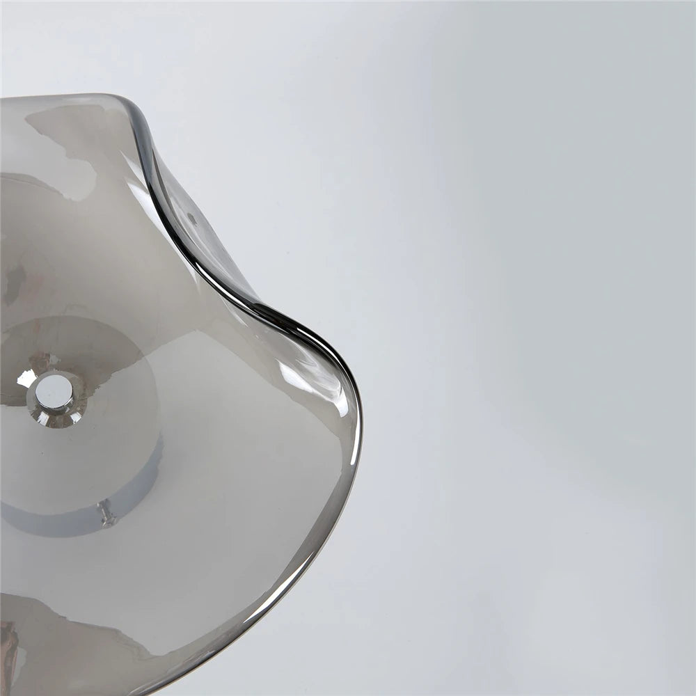 applique murale led moderne en verre éclairage surface incurvée - vue 5 sur 7