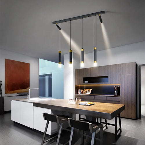 lustre moderne minimaliste à trois led pour table luxe - vue 4 sur 12