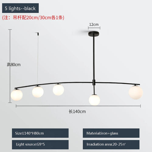 suspension moderne en métal et verre pour intérieur - vue 15 sur 18