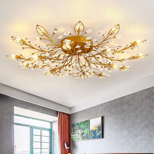 lustre moderne en cristal led winfordo pour éclairage intérieur - vue 3 sur 18
