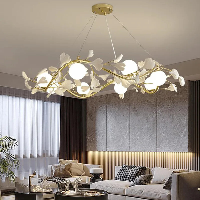 lustre décoratif nordique en verre luxe pour intérieur moderne - vue 4 sur 9