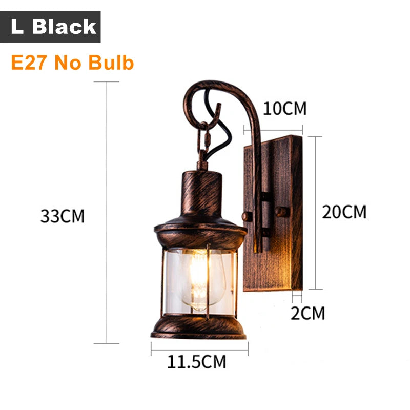 applique murale led rustique en fer vintage pour intérieur et extérieur - vue 17 sur 23