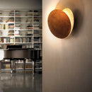 Applique LED ronde or cuivre moon eclipse