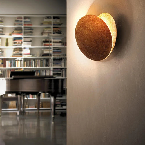Applique LED ronde or cuivre moon eclipse - vue 6 sur 11