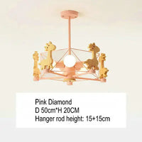Suspension LED diamant bois Etoile