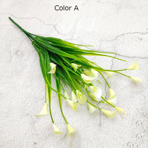 bouquet de 25 têtes de mini calla artificiel décoration florale élégante - vue 9 sur 12