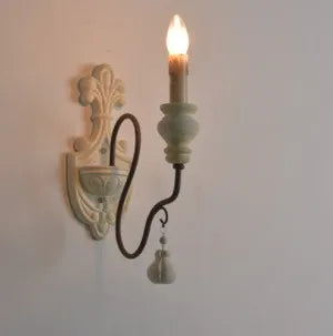 applique murale en bois et fer style vintage industriel - vue 10 sur 10