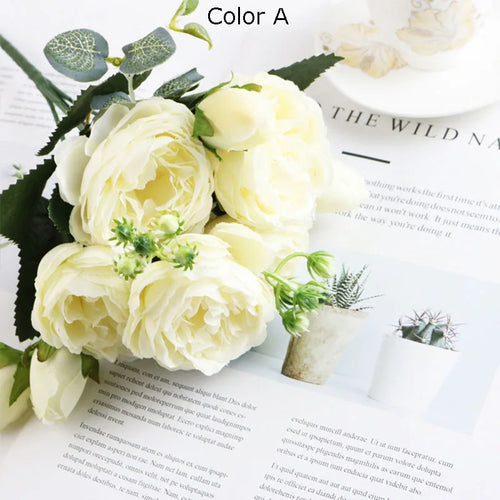 bouquet de fleurs artificielles pour décoration de jardin et mariage - vue 8 sur 18