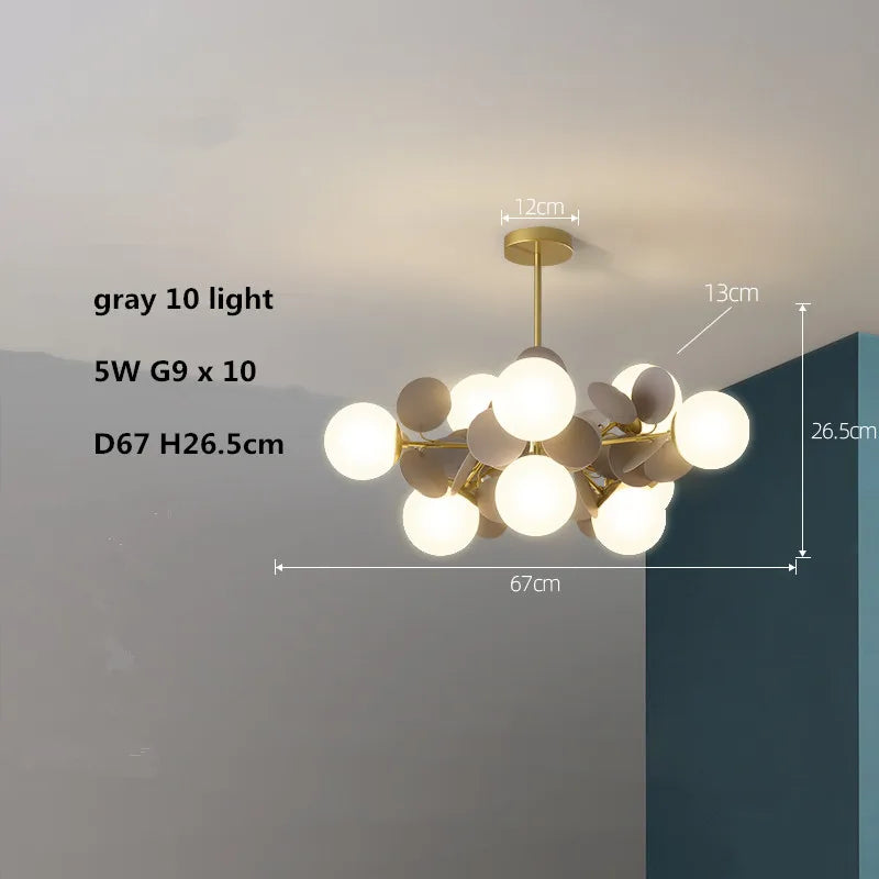 lustre led globe en verre acrylique coloré pour enfants - vue 21 sur 24