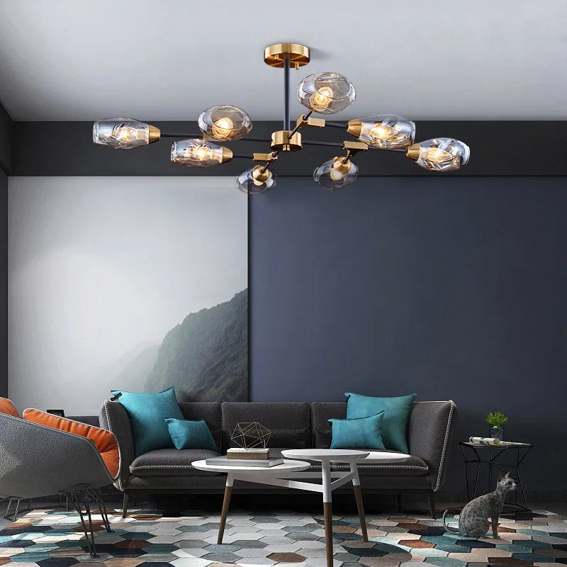 lustre en verre transparent pour intérieur design élégant - vue 5 sur 8