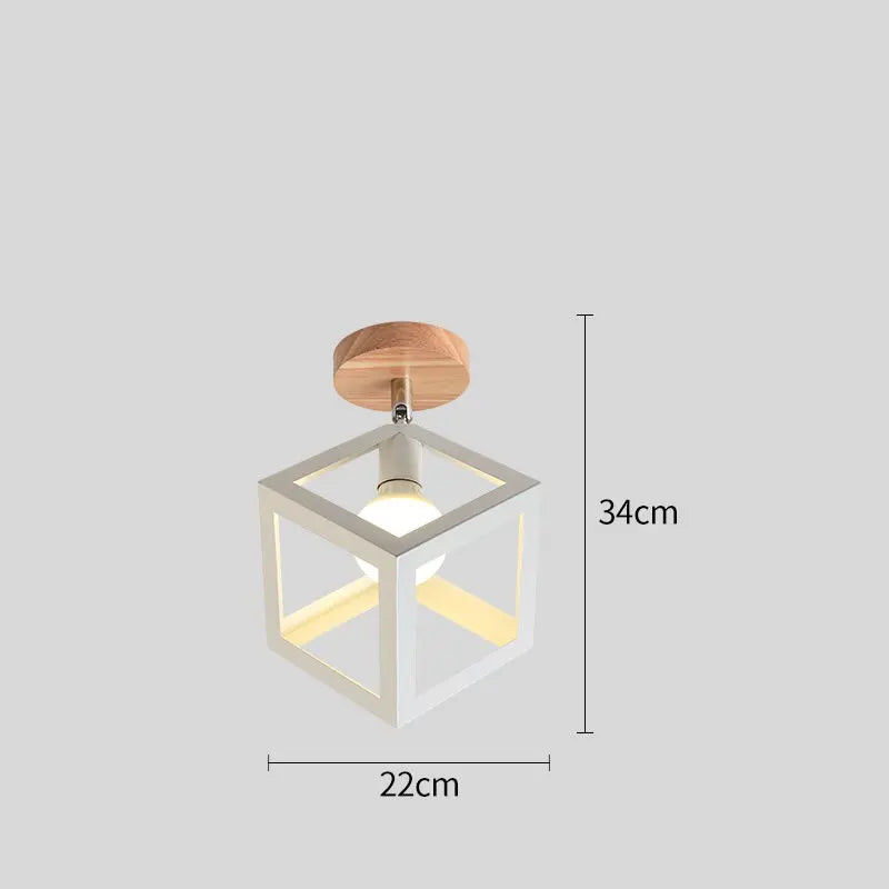 plafonnier led nordique moderne simple en fer triangle - vue 9 sur 18