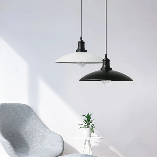 luminaires suspendus industriels vintage loft abat-jour métal - vue 4 sur 8