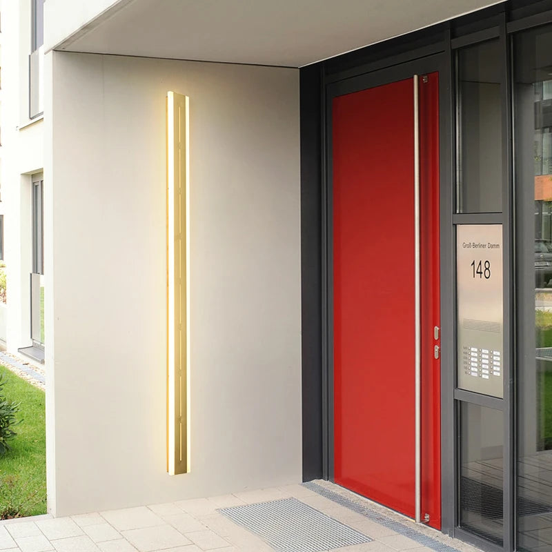 applique murale minimaliste longue bande extérieure étanche - vue 5 sur 11